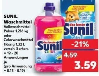 Kaufland SUNIL Waschmittel tilbud