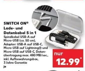 SWITCH ONⓇ Lade- und Datenkabel 5 in 1