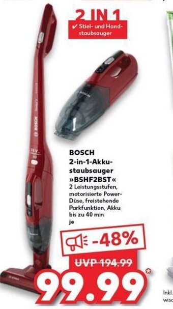 Kaufland DE BOSCH 2-in-1-Akku-staubsauger >>BSHF2BST<<< tilbud