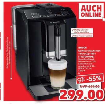 Kaufland BOSCH Kaffeevollautomat >> VeroCup 100< (TIS30159DE) tilbud
