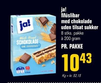 Poetzsch Padborg ja! Müslibar med chokolade uden tilsat sukker tilbud