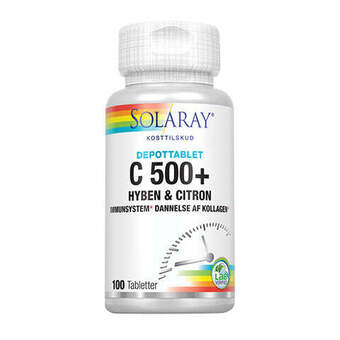 Helsemin Solaray, c-vitamin c500+ hyben, citron, 100 tab tilbud