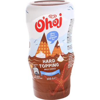 O'hoj milk chocolate sauce | gør din dessert ekstra lækker med o'høj' mælkechokoladesauce, som hærder sprødt over kold is ell