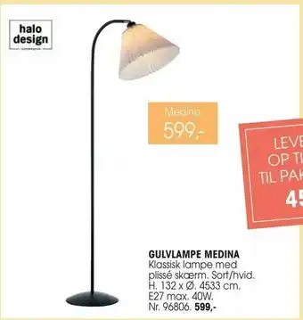 Daells Bolighus Gulvlampe medina tilbud