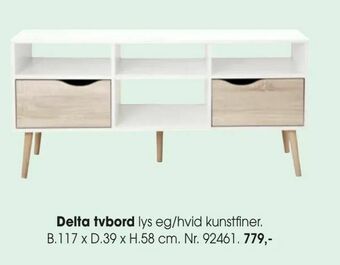 Daells Bolighus Delta tvbord tilbud