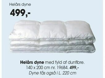 Daells Bolighus Helårs dyne tilbud