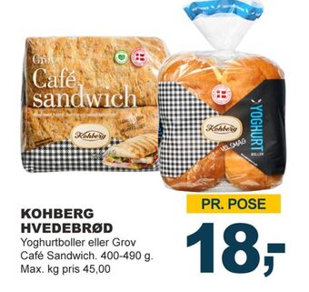 Let-Køb Kohberg cafe sandwich grov tilbud