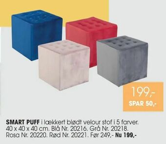 Daells Bolighus Smart puff tilbud