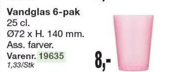 Vandglas 6-pak