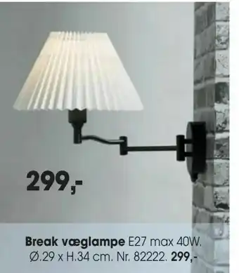 Daells Bolighus Break væglampe tilbud
