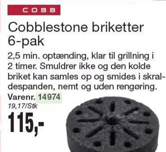 Harald Nyborg Cobblestone briketter 6-pak tilbud