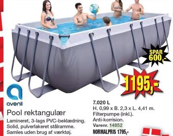 Harald Nyborg Pool rektangulær tilbud