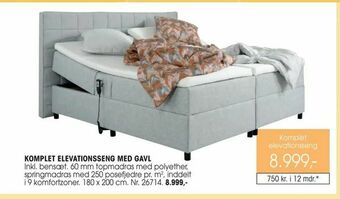 Daells Bolighus Komplet elevationsseng med gavl tilbud