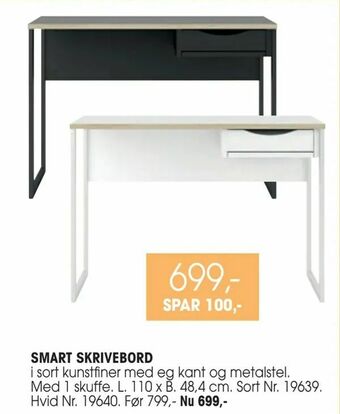 Daells Bolighus Smart skrivebord tilbud