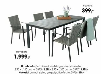 Daells Bolighus Havebord tilbud