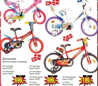 Harald Nyborg Børnecykel Med flotte detaljer og støttehjul. tilbud