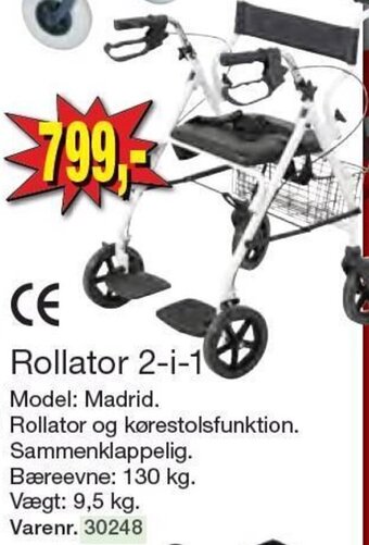 Harald Nyborg Rollator 2-i-1 tilbud