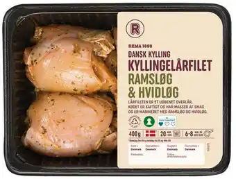 REMA 1000 Lårfilet m hvid/ramsløg, 400 g tilbud