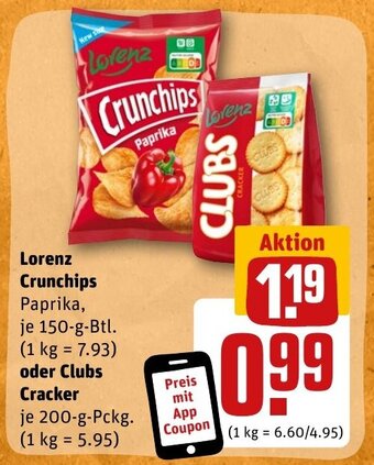 REWE Lorenz Crunchips tilbud