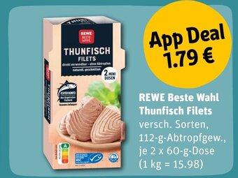 REWE DE REWE Beste Wahl Thunfisch Filets tilbud
