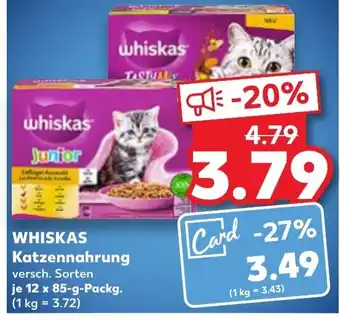 Kaufland DE WHISKAS Katzennahrung tilbud