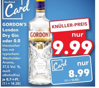 Kaufland DE GORDON'S London Dry Gin oder 0.0 tilbud