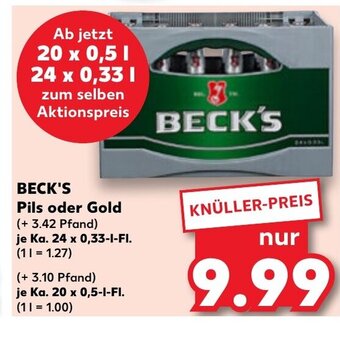 BECK'S Pils oder Gold