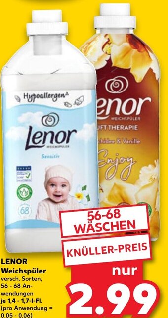 Kaufland DE LENOR Weichspüler tilbud