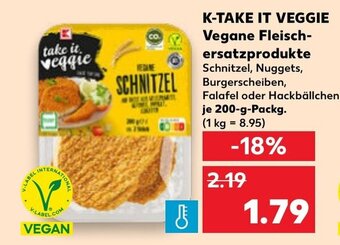 Kaufland DE K-TAKE IT VEGGIE Vegane Fleisch-ersatzprodukte tilbud