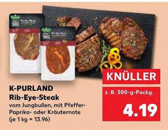 Kaufland K-PURLAND Rib-Eye-Steak tilbud