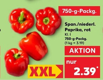 Kaufland DE Span./niederl. Paprika, rot tilbud