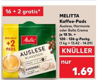 Kaufland DE MELITTA Kaffee-Pads tilbud