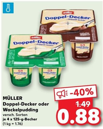 Kaufland DE MÜLLER Doppel-Decker oder Wackelpudding tilbud