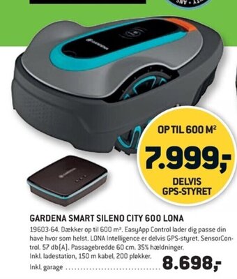 XL-BYG GARDENA SMART SILENO CITY 600 LONA tilbud