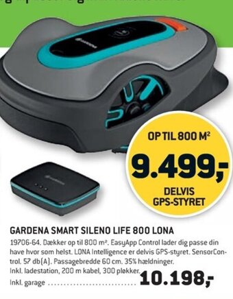 XL-BYG GARDENA SMART SILENO LIFE 800 LONA tilbud