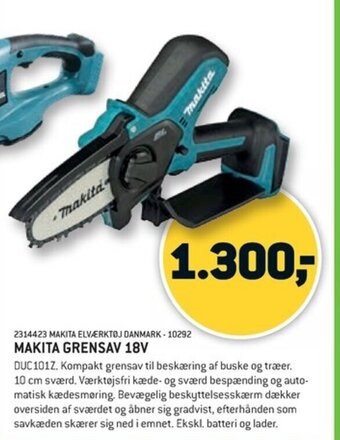 XL-BYG MAKITA GRENSAV 18V tilbud