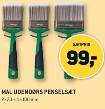 XL-BYG MAL UDENDØRS PENSELSÆT tilbud