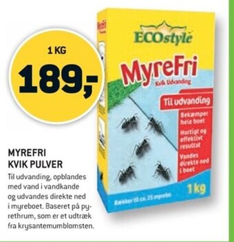 XL-BYG MYREFRI KVIK PULVER tilbud