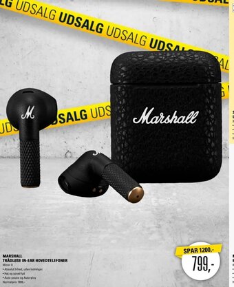 MARSHALL TRÅDLØSE IN-EAR HOVEDTELEFONER