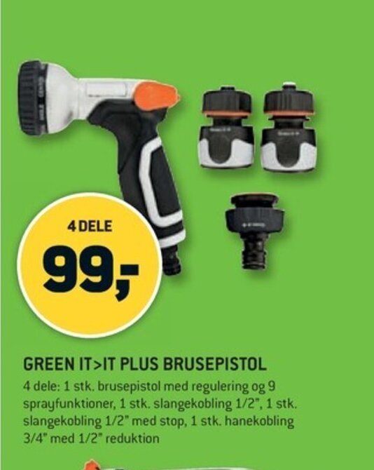 XL-BYG GREEN IT>IT PLUS BRUSEPISTOL tilbud