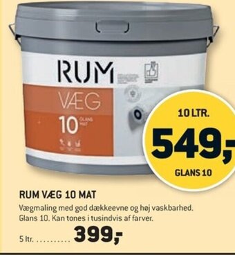 XL-BYG RUM VÆG 10 MAT tilbud