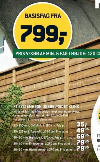 FT SYSTEMHEGN DOBBELTSIDET KLINK