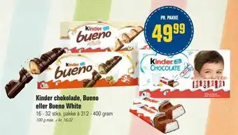 Otto Duborg Kinder chokolade, Bueno eller Bueno White tilbud