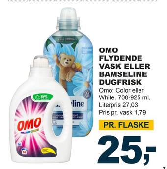 Omo flydende vask eller bamseline dugfrisk