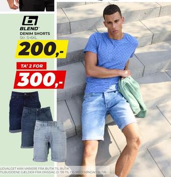 Dansk Outlet Denim shorts tilbud