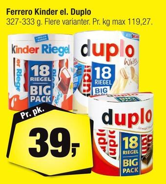 Calle Ferrero kinder el. duplo tilbud