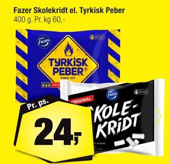 Calle Fazer skolekridt el. tyrkisk peber tilbud