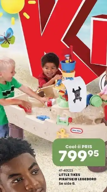 KiDS Coolshop Little tikes piratskib legebord tilbud