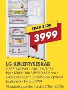 Lg kølefryseskab