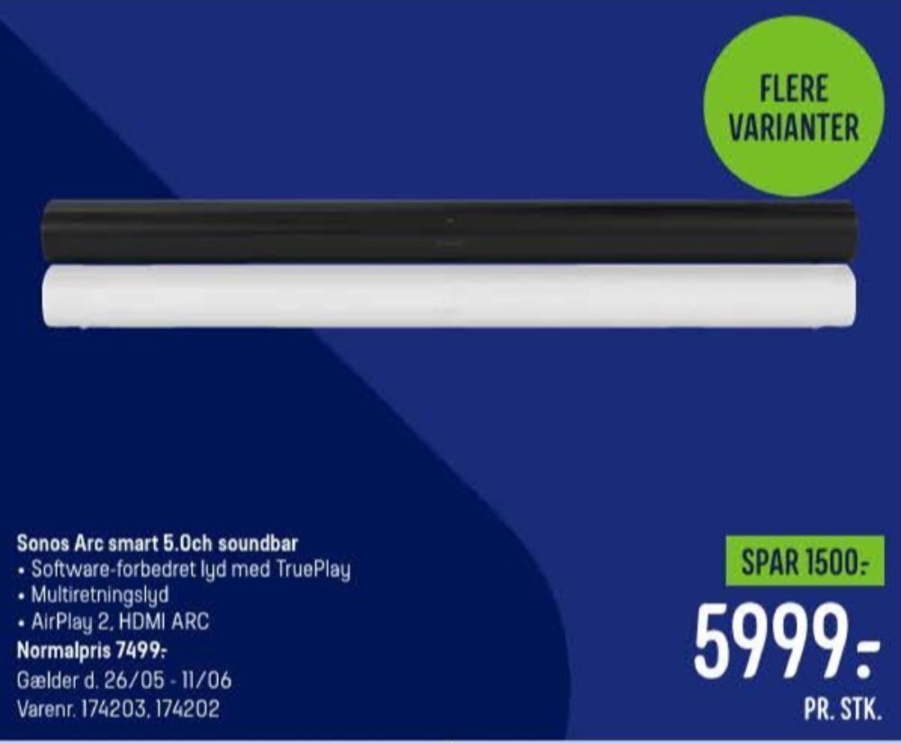 Elgiganten Sonos soundbar tilbud